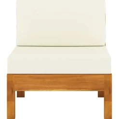 vidaXL - Loungeset - Wit - Acaciahout - 6 stuks - Met kussens - 100x60 cm