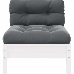 vidaXL - Loungeset - Wit - Grenenhout - 3 stuks - Met kussens