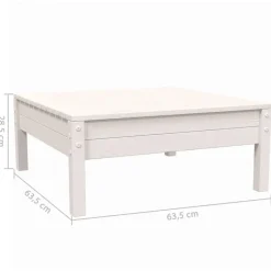 vidaXL - Loungeset - Wit - Grenenhout - 3 stuks - Met kussens