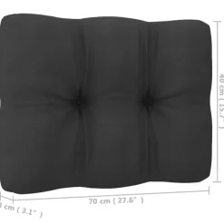 vidaXL - Loungeset - Zwart - Grenenhout