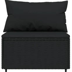 vidaXL - Loungeset - Zwart - Poly rattan