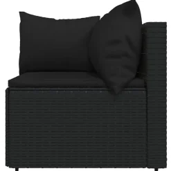 vidaXL - Loungeset - Zwart - Poly rattan