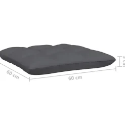 vidaXL - Loungeset - Zwart - Grenenhout - 3 stuks - Met kussens