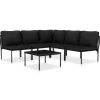 vidaXL - Loungeset - Zwart - PVC