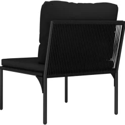 vidaXL - Loungeset - Zwart - PVC