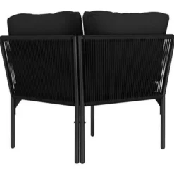 vidaXL - Loungeset - Zwart - PVC