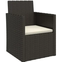 vidaXL - Loungeset - Zwart - Poly rattan