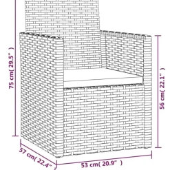 vidaXL - Loungeset - Zwart - Poly rattan