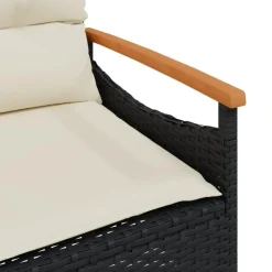 vidaXL - Loungeset - Zwart - Poly rattan