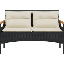 vidaXL - Loungeset - Zwart - Poly rattan
