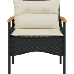 vidaXL - Loungeset - Zwart - Poly rattan
