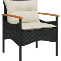 vidaXL - Loungeset - Zwart - Poly rattan