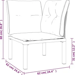 vidaXL - Loungeset - Zwart - Poly rattan