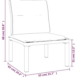 vidaXL - Loungeset - Zwart - Poly rattan