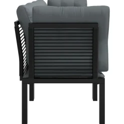 vidaXL - Loungeset - Zwart - Poly rattan