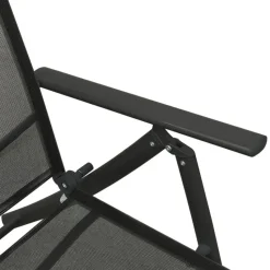 vidaXL - Loungeset - Zwart - Aluminium