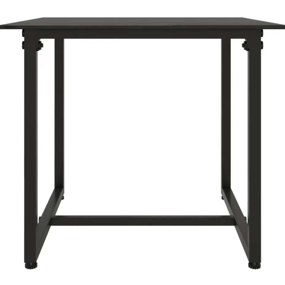 vidaXL - Loungeset - Zwart - Poly rattan - 3 stuks - Met kussens