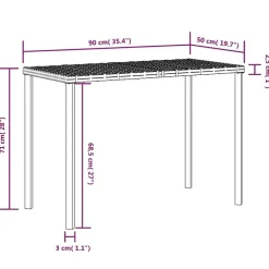 vidaXL - Loungeset (dinning) - Zwart - Poly rattan - 5 stuks - Met kussens