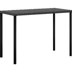 vidaXL - Loungeset (dinning) - Zwart - Poly rattan - 5 stuks - Met kussens