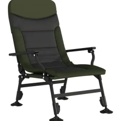 vidaXL - Loungestoel met armleuning - Groen - Staal