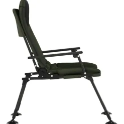 vidaXL - Loungestoel met armleuning - Groen - Staal