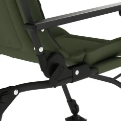 vidaXL - Loungestoel met armleuning - Groen - Staal