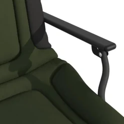 vidaXL - Loungestoel met armleuning - Groen - Staal