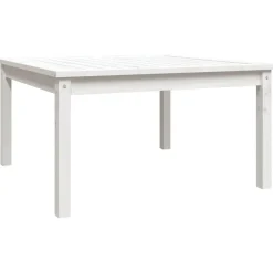 vidaXL - Loungetafel - Wit - Massief grenenhout - 82,5x82,5x45 cm