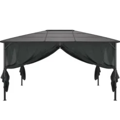 vidaXL - Luifel - Zwart - Polyester - 4 x 3 m