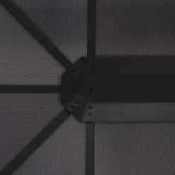 vidaXL - Luifel - Zwart - Staal - 4 x 3 m