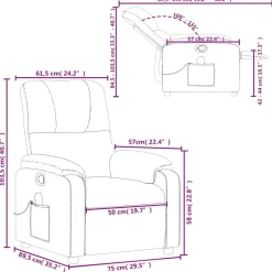 vidaXL - Massagestoel - Grijs - Microvezel