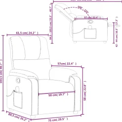 vidaXL - Massagestoel - Grijs - Microvezel