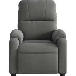 vidaXL - Massagestoel - Grijs - Microvezel