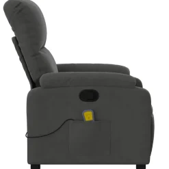 vidaXL - Massagestoel - Grijs - Microvezel