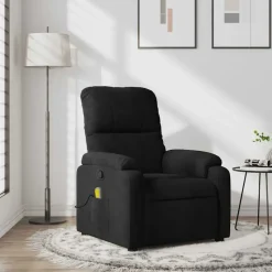 vidaXL - Massagestoel - Zwart - Microvezel