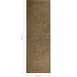 vidaXL - Mat - Bruin - Stof - 60 x 180 cm