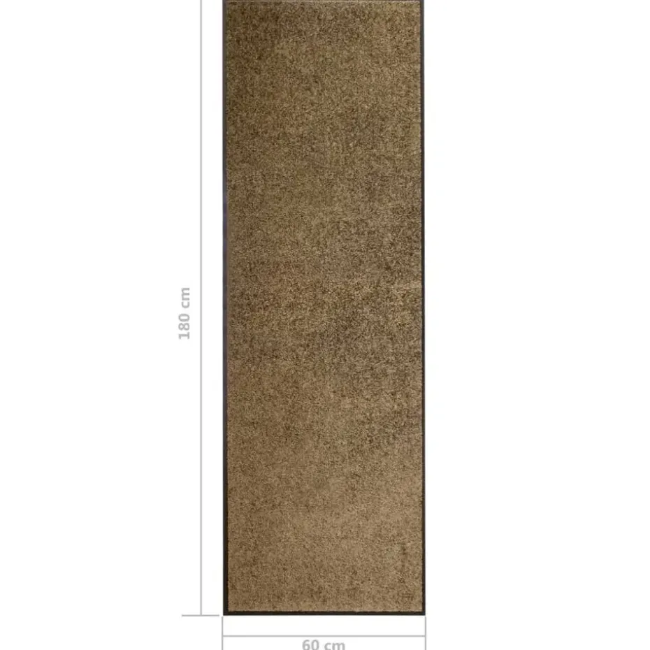 vidaXL - Mat - Bruin - Stof - 60 x 180 cm