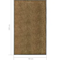 vidaXL - Mat - Bruin - Stof - 90 x 150 cm