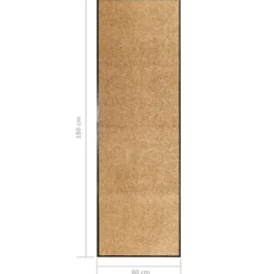 vidaXL - Mat - Crème - Stof - 60 x 180 cm