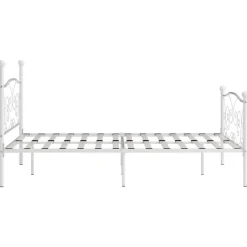 vidaXL - Metalen bed frame met hoofd- en voeteneinde - Wit - 120x200 cm