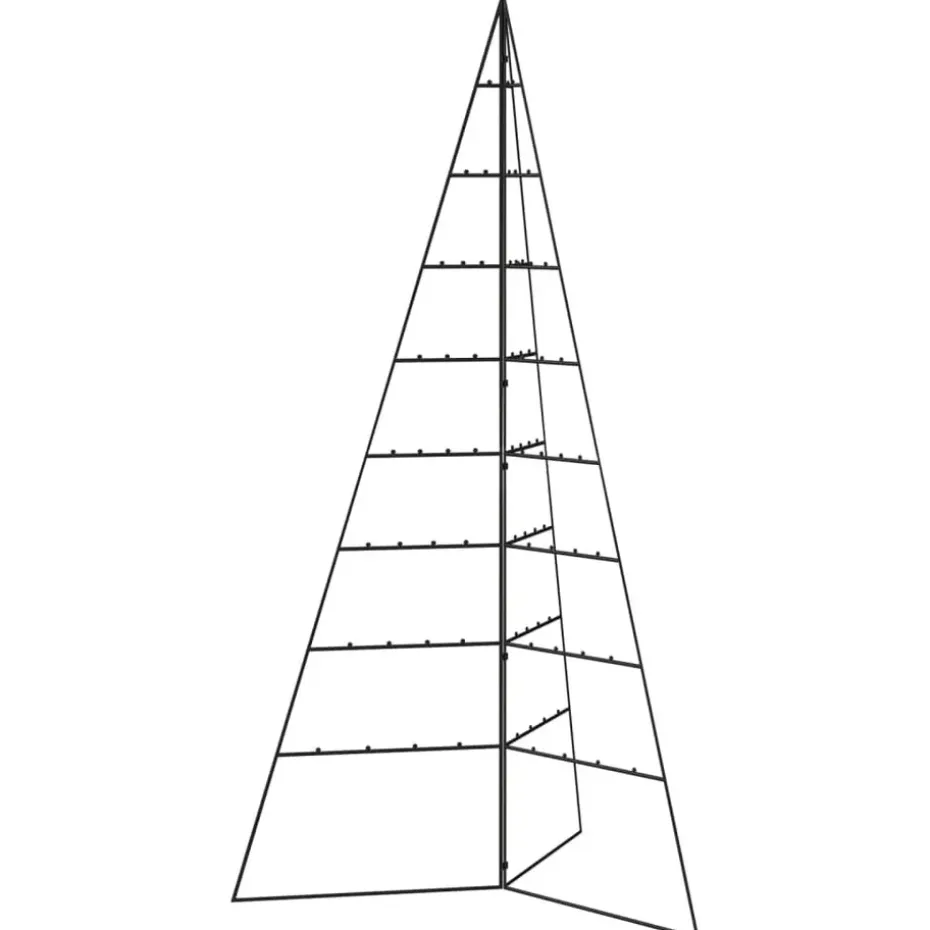 vidaXL - Metalen Kerstboom - Zwart - 180 cm