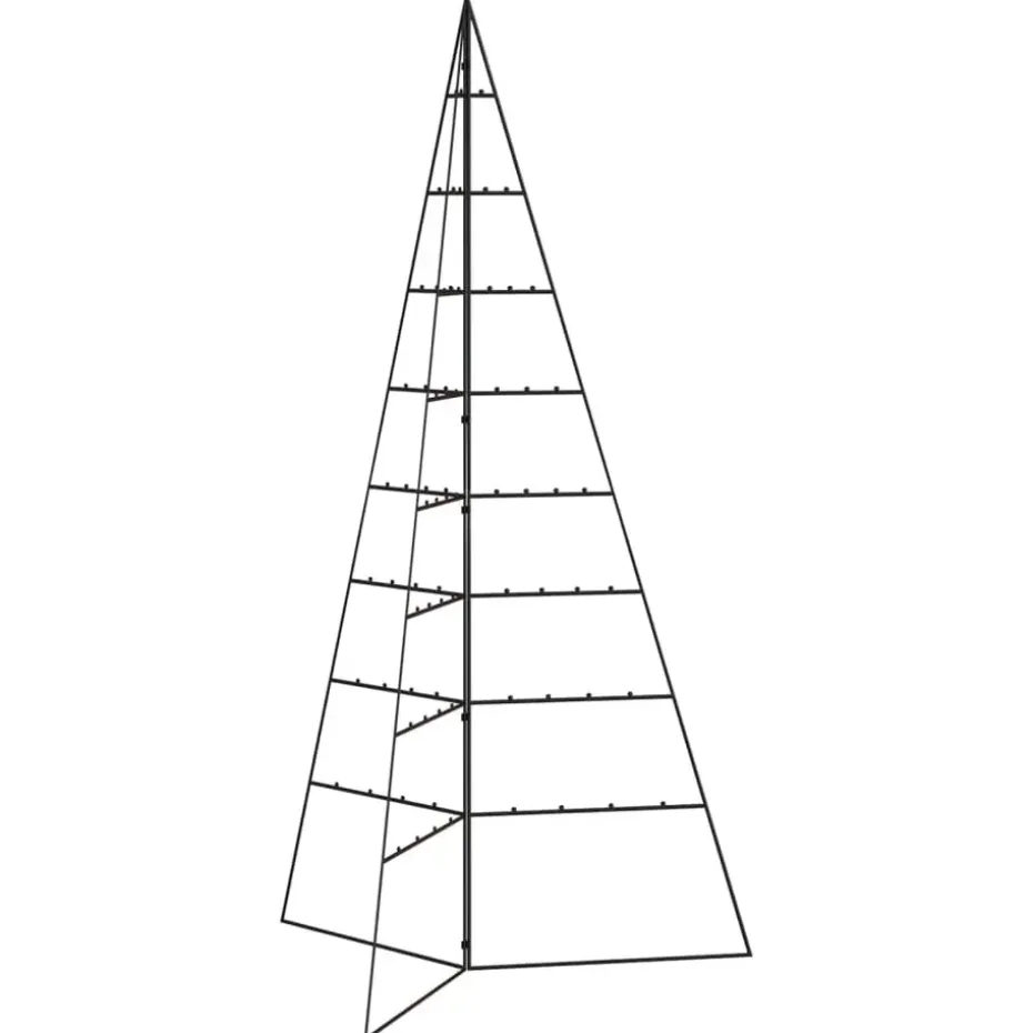 vidaXL - Metalen Kerstboom - Zwart - 180 cm