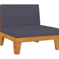 vidaXL - Middenbank - Grijs - Acaciahout