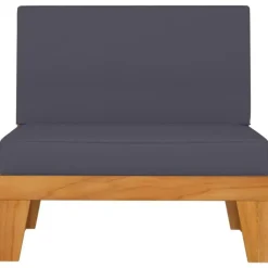 vidaXL - Middenbank - Grijs - Acaciahout