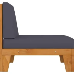 vidaXL - Middenbank - Grijs - Acaciahout