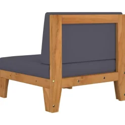 vidaXL - Middenbank - Grijs - Acaciahout