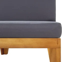 vidaXL - Middenbank - Grijs - Acaciahout