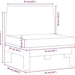 vidaXL - Middenbanken - Grijs - Acaciahout - 2 stuks - Met kussens