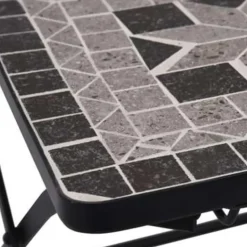 vidaXL - Mozaïek Bistroset - Grijs - Keramiek