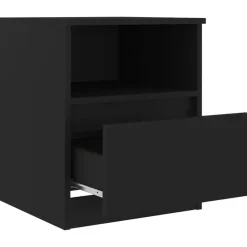 vidaXL - Nachtkast - Zwart - Bewerkt hout - 2 stuks